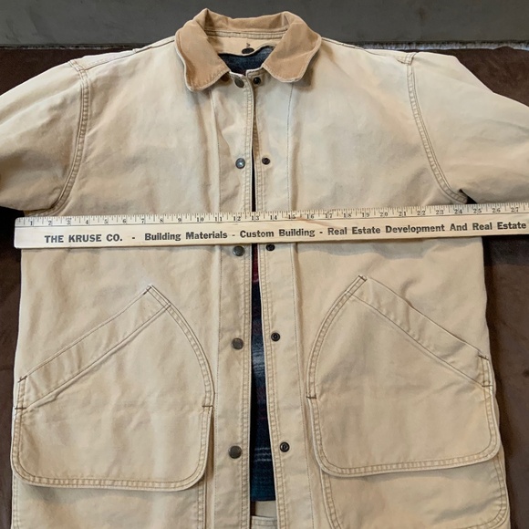 Woolrich Tan M Canvas Coat with removable blanket lining Vintage Classic - Picture 8 of 12
